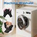 NURCOM Compression Arthritis Gloves, Carpal Tunnel, Tendinitis, Tendonitis, Single Glove for Left & Right Hand, Open Finger Black Large