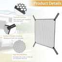 HUAALIUCHE Premium RV Entry Screen Door Grille, RV Screen Door Protector, Protector Guard for RV, Camper,Measures24-1/4 (L) x 20-1/4" (W). Enhanced Screen Protection- Black