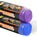 Idemeet Premium Shammy Towel for Car, Super Absorbent 2 Pack 26""x17"" Car Drying Towel, Reusable Soft Car Wash Cloth, Chamois Cloth for Car, Dust Remove, No Scratch/Spot/Streak, Blue & Purple