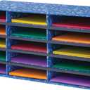 Bankers Box Classroom collection, 15-Compartment Literature Organizers, 28.5" x 12.375", Blue (3384301)