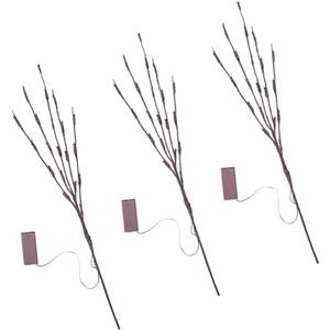 3Pcs LED Tree Branch Lights Decorative Simulated Branch Lamps for Home Decor Warm LED Lights Flexible Wire for Weddings Birthdays and Seasonal