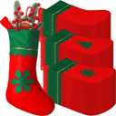 Liitrsh 60 Pack Christmas Stocking 15 Inch Xmas Fireplace Santa Socks Christmas Tree Hanging Stockings Decoration for Holiday Family Party Accessory(Red Green)