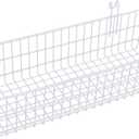 Kaforise Hanging Basket for Wire Wall Grid Panel, Multi-function Wall Storage and Display Basket, Flower Pots Shelf Balcony Plant Storage Holder, Extra Large Size, White Painted