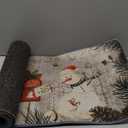 Ceenna 2 Pcs Winter Kitchen Rugs and Mats Set Snowflakes Let It Snow Reindeer Holiday Sink Floor Mat Kitchen Bathroom Xmas Tree Floor Decor for Home, 17 x 30, 17 x 47 Inch