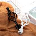 Window Treatment Finials 4 PCS Long Twisted Shaped Decorative Curtain Rod Finials Fit for 0.98 or 1.1 Inch(25-28mm) Diameter Curtain Rod Drapery Rod Replacement Finials, Black