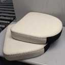 VASAGLE EKHO Collection - Dining Chairs Set of 2, Upholstered Kitchen Chairs, Comfortable Seat, Synthetic Leather with Stitching, Mid-Century Modern, Easy Assembly, with Storage Pocket, Cream White