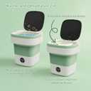 Portable Washing Machine 17L, Foldable Mini Washer with Spin Dryer, 3 Cleaning Modes for Baby Clothes, Underwear & Socks, Compact Laundry Machine for Travel, Dorms & Camping