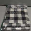 Waterproof Plaid Tablecloth Fabric - Oblong 52x70 Inch Classic Buffalo Tartan Table Cloth for Indoor/Outdoor Use - Washable Table Cover for Dinner, BBQs, and Parties (Black White)