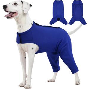 Kuoser Dog Surgery Suit for Back Legs, Dog Rear Leg Sleeve to Stop Licking, Female Spay Recovery Suit for Dogs After Surgery, Pet Puppy Surgical Pants Onesie for Abdomen Wounds Skin Disease, L