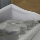 Norme 24 Pcs 4 oz Glass Jars with Lids Leakproof Round Airtight Empty Cosmetic Jars with Inner Liners Lid for Storing Lotions Powder Ointments Candle Making Tins (White,Clear)