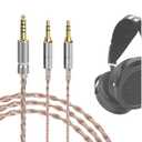 GEEKRIA 4.4mm Balanced Cable Compatible with HIFIMAN SUNDARA, Edition XS, HE 4XX/400i/1000V2, Denon AH-D600/D7200, 6N OCC Braided Silver Plated Audio Cord (4.4mm to Dual 3.5mm Male/4.9ft)