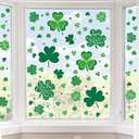 St Patricks Day Window Clings, 109 Pcs Shamrock Window Stickers for St Patricks Day Decorations