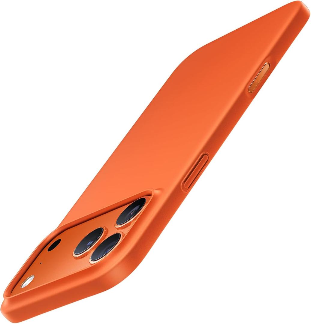 TORRAS Slim Fit for iPhone 17 Pro Max Case, Ultra Thin 17 Pro Max Case, Lightweight Matte Anti-Scratch Hard PC Cover Phone Case for iPhone 17 Pro Max 6.9 inch,Cosmic Orange