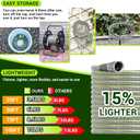 100 FT Non-Expandable Garden Hose Heavy Duty Water Hose for Large Properties & Extended Reach, 1/2" ID, 3/4" Swivel Fittings, Kink & Leak Resistant