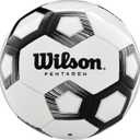 WILSON Unisex Pentagon Bronze Series Soccer Ball, Adult, White/Black (5)