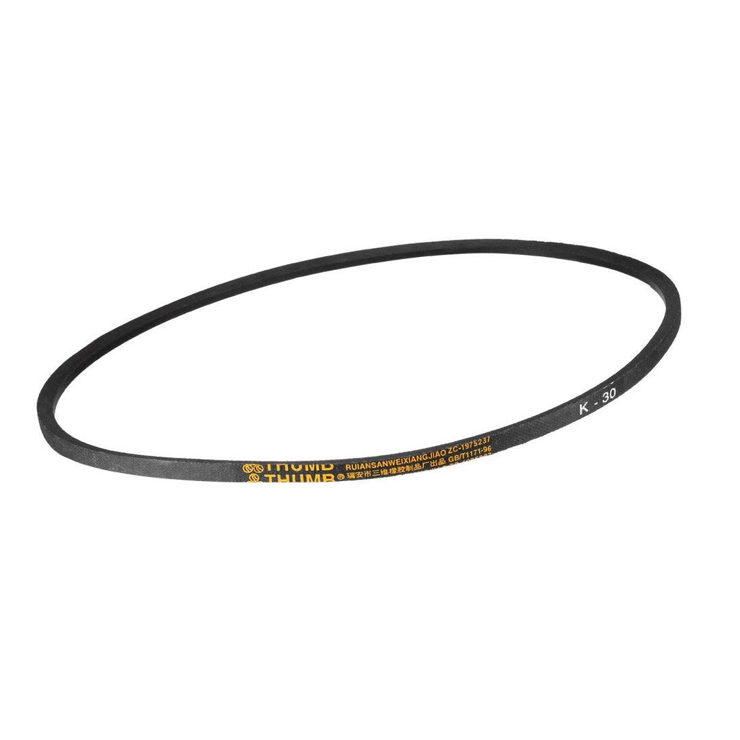 uxcell K-30 V Belt Machine Transmission Rubber, Black Replacement Drive Belt 30 inch Outer Girth 8mm Width 6mm Height JIS Standard