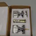 Privacy Crystal Glass Door Knobs Interior with Lock, Modern Octagon Door Knobs for Bedroom/Bathroom, Polished Chrome Finish