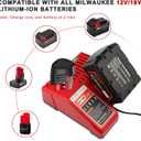 Replacement Charger for MK12 & for MK18 Multi-Volatge Rapid Charger for 48-59-1812 MK 12 Volt and 18 Volt XC Lithium-Ion Battery 48-11-2420 48-11-1815 48-11-1840 48-11-1841 48-11-1850