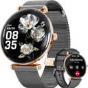 Hwagol Smart Watches for Women Android & iOS Compatible[Calls/Answer/Metal Slim] 1.43" Micro-Spherical AMOLED Screen,IP68 Waterproof Sports Watch Fitness Tracker Sleep/Heart Rate Monitor