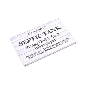 Septic Tank Sign - Adhesive Plaque, Ideal for your Restroom, Bathroom, Toilet, Loo, W.C, Printed on a Light Foamex Board