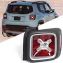 FIONE Tail Light Assembly Compatible with Jeep Renegade 2015-2022 Taillight Brake Light Rear Lamp Chrome Bezel Right Passenger Side RH