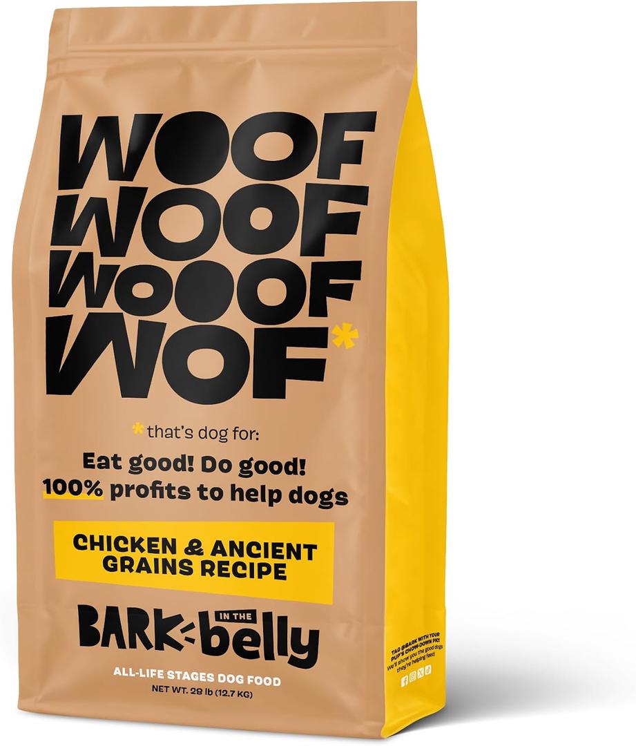 Bark in the Belly Chicken & Ancient Grains Recipe Premium Dog Food – 28 lb Bag (12.7 kg) (EXP 09/29/26)