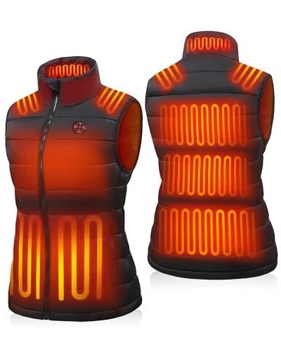 TODWARM Women Heated Vest, Electric Warming Sleeveless Jacket Lightweight Rechargeable Winter Outerwear for Outdoor Hiking Work, Medium