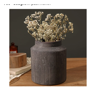 Rustic Vases for Home Decor. Ceramic Vase for Dining Table Decor. Terracotta Decorative Vase 6.1IN. ZSHLXM