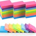 Azureal Small Sticky Notes 1.5x2 Inches, 24P 100 Sheets/Pad 8 Bright Colors Sticky Notes Small for Office, Home, School and Meeting