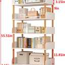5-Tier Open Bookcase with Extra-Deep Shelves - Modern Display Bookshelf Premium Solid Wood for Living Room, Home Office & Bedroom, 11.8in Deep Storage Cabinet, Warm White (Warm White, Extra Large, 5)