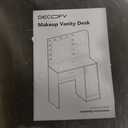 Decofy Vanity Desk with Mirror and Lights, Makeup Vanity with Drawers & Cabinet, 3 Lighting Modes & 10 Brightness Levels, White Vanity for Bedroom & Dressing Room