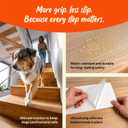 Clear Anti-Slip Stair Treads Transparent Adhesive Stair Strips for Dogs, Cats, & Elderly Pets, Non-Slip Step Traction Pads for Pet Safety, Easy to Apply & Remove 15 Pack (30" x 6")