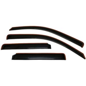 4pcs Sun Vent Wind Deflector Guard Window Visors Left Driver Side in Channel Mount Style Acrylic Dark Smoke for Ascender for Envoy XUV for Envoy XL for Trailblazer EXT 4pc