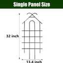 ARIFARO 32" Metal Garden Trellis for Climbing Plants, 4 Pack Plant Trellis for Potted Plants, Indoor Outdoor Black Trellis for Vines, Flowers, Cucumbers, 13.4" Wide