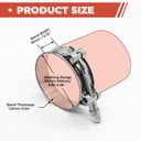 2 Pack 3.5 inch T-Bolt Hose Clamps, Stainless Steel_304 Working Range 95mm-103mm for 3.5" Hose ID, Turbo Intake Intercooler Clamp for Automotive