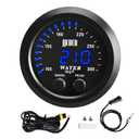 Universal 52mm Water Temperature Gauge with Alarm and 1/8 Npt Sensor Car Digital Meter Blue Display Temp 100-300F(38-150C)