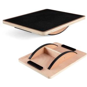 Wooden Rocker Balance Board, 17" x 13.4", Dual-Direction Wobble with 17 Tilt, Non-Slip Core & Stability Trainer for Adults, Seniors, Rehab & Office  Supports 400 lbs, Ideal for Home & Gym