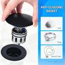 Matte Black Bathroom Sink Faucet Waterfall - Single Handle Vantiy Faucet 1 or 3 Holes 4 inch with Pop up Drain