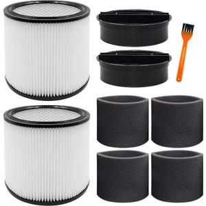 Filter Replacement 90304, 90585 Foam Sleeve Fit for shopvac 90304, 90350, 90333, 90585, 903-04-00, 9030400, 5 Gallon Up Wet Dry Vacuum Cleaners, 9 Pack
