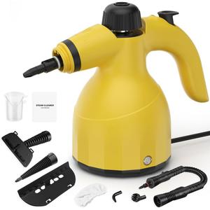 Handheld Steam Cleaner  Multipurpose Pressurized Steamer, Fast Heat w/ 9.18FT Cord  ChemicalFree Steam Cleaner for Home, Grout, Cars, Upholstery, Windows, Bathrooms & More