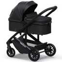 Newyoo Infant Stroller with Bassinet Mode, Nestro 516M, Convertible Baby Strollers with Reversible Seat & Cup Holder, Coches para Bebes, 2-in-1 Rear-Facing Pram, Black
