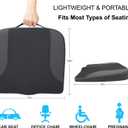 Allaboutsla Car Seat Cushion, Car Seat Cushions for Driving with Comfort Memory Foam - Sciatica & Back Pain Relief, Suitable for Car, Truck, Office Chair (Black)