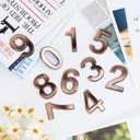 20 Pieces House Numbers Mailbox Numbers 0-9, 3D Door Address Numbers Self Adhesive Mailbox Numbers Sticker or House, Apartment, Office, Hotel Room, Mailbox Signs (Bronze,3 Inch)