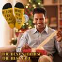 Beer Whisky Gifts Christmas Stocking Stuffers for Dad from Daughter Son Birthday Gifts Funny Socks for Him Men (Beer)
