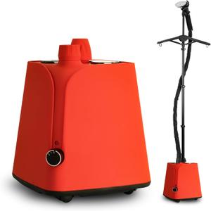 Colorful Standing Garment Steamer for Clothes, 2000W Professional Hanging Clothing Steamer with Stand, Commercial Cloth Fabric Steamers with 1.8L Water Tank for 45min Steaming, Orange