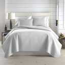 Southshore Fine Living, Inc. Oversized Quilt King Size Set, Grey Bedspread King/California with 2 Matching Shams, Soft Bedspread, Microfiber Quilt Coverlet, Hotel Bedding Set, Light Grey Quilts