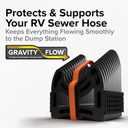 Camco Sidewinder 15-Ft RV Sewer Hose Support - Features Flexible Telescoping Design for Avoiding Obstacles & Deep Cradles Secure RV Sewer Hose - Out-of-The-Box Ready & Folds for RV Storage (43043)