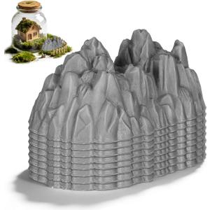 BESTonZON 20PC Mini Rockery Model 2.55 Inch Plastic Landscape Mountain Decor Simulation Garden Accessories Miniature Rocks for Home Office Display