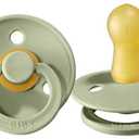 BIBS Pacifiers Colour Collection | Natural Rubber Baby Pacifier | Set of 2 BPA-Free Soothers | Made in Denmark | 18+ Months (Pack of 2) | Sage (18+ Month (Pack of 2))