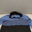 Mens Striped Golf Polo Shirts Color Block Long Sleeve Casual Shirt (S)